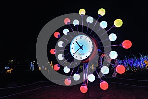 Unique clock at Illumia Light Illumination festival Korea Night