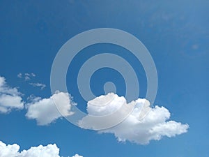 An Unique cloud with blue sky