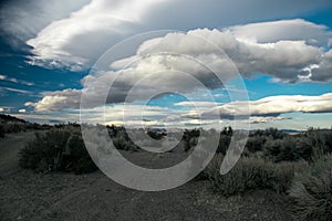 Unique cloud formations just east of the Sierra Nevada