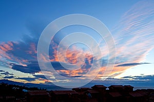 Unique cloud formations in Spain