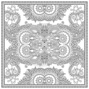 Unique coloring book square page for adults -