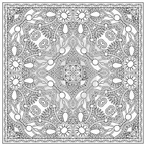 Unique coloring book square page for adults -
