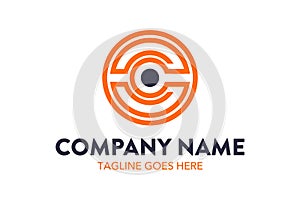 Unique computer and networking logo template
