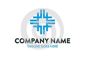 Unique computer and networking logo template