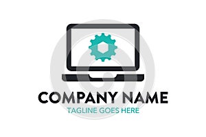 Unique computer and networking logo template