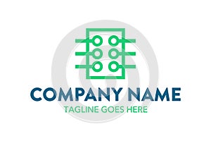 Unique computer and networking logo template