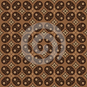 Unique creative design on Indonesia batik with soft brown color design