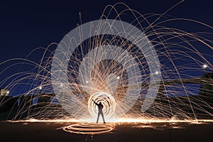 Unique Creative Light Painting With Fire and Tube Lighting