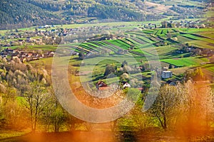 Unique ecological land management near Hrinova with fieldsand meadows for breeding cows and sheep for home production of cheese on