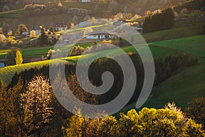 Unique ecological land management near Hrinova with fieldsand meadows for breeding cows and sheep for home production of cheese on