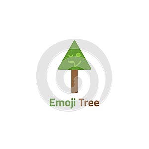 Unique Emoji Logo With Tree Shape