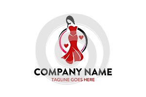 Unique fashion boutique logo template photo