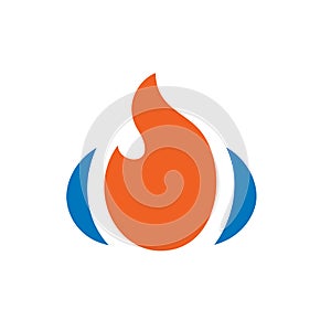 Unique Fire Logo, Vector Illustration