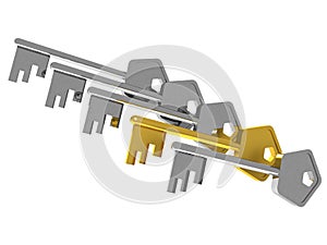 Unique gold key