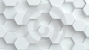 Unique hexagon geometric loop with clean minimal pattern on white canvas