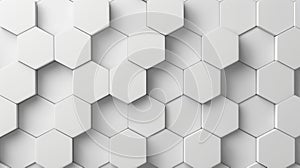 Unique hexagon geometric loop with clean minimal pattern on white canvas