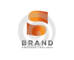 Unique hidden Letter S logo design template elements
