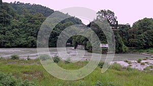 unique historical Dujiangyan, ancient irrigation system in Dujiangyan City, Sichuan, China