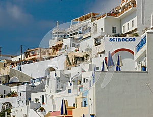 Unique hotels of Santorini overlloking the Adriatic