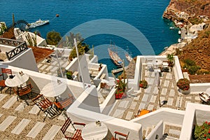 Unique hotels of Santorini overlloking the Adriatic