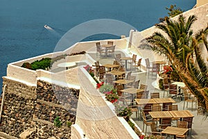 Unique hotels of Santorini overlloking the Adriatic