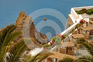 Unique hotels of Santorini overlloking the Adriatic