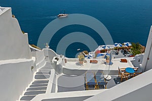 Unique hotels of Santorini overlloking the Adriatic