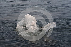 Unique icefloe in the icey waters of Iceland photo