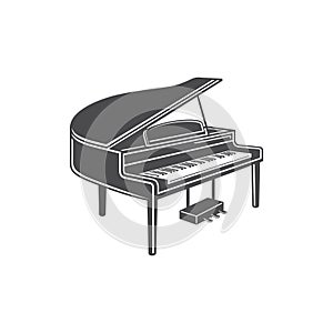 Unique illustration of piano