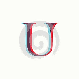 Unique Initial letter U logo