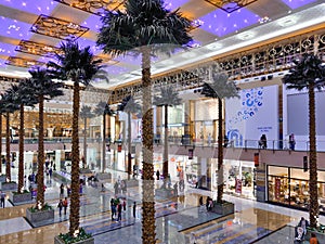 Unique interior design of a shopping mall | City Centre Mirdif mall in Dubai, modern tourist attraction in UAE