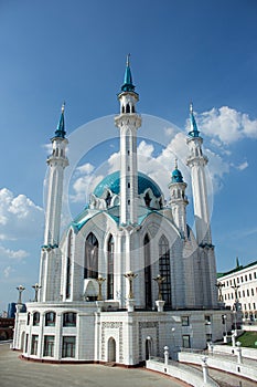 The unique Kul Sharif Mosque in Kazan, Republic of Tatarstan in Russia