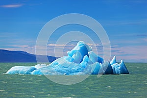 Unique lake Viedma in arid Patagonia photo