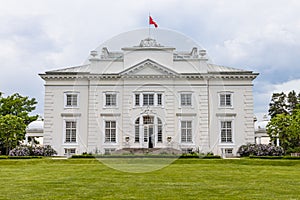 Unique landscape, manor, and park ensemble with impressive style interiors of Uzutrakis manor estate