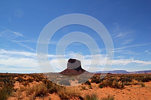 The unique landscape of Monument Valley - Distinctive Butte in the Middle of the Desert