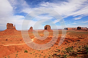 The unique landscape of Monument Valley, Utah