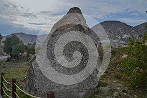 Unique Landscape of Unusual Rock Formations, Cappadocia, Turkey.