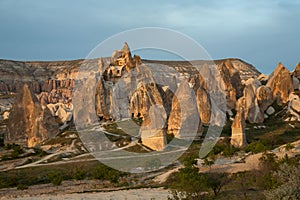 The unique landscape of volcanic tuffs.