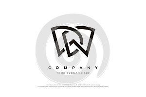 Unique Letter DW Logo or WD Logo Design