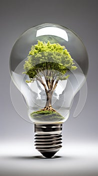 A Unique Light Bulb Design with a Tree Inside