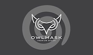 Unique lines head eye owl logo symbol vector icon design illustration graphic