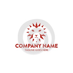 Unique lion logo template. vector. editable