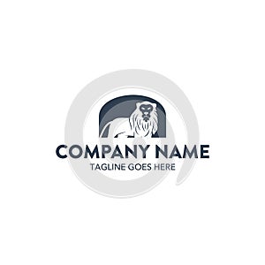Unique lion logo template. vector. editable