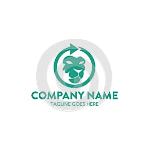 Unique lion logo template. vector. editable