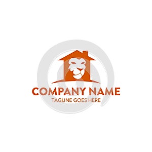 Unique lion logo template. vector. editable
