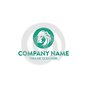 Unique lion logo template. vector. editable