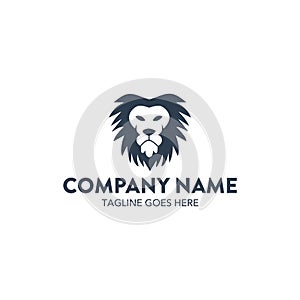 Unique lion logo template. vector. editable