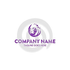 Unique lion logo template. vector. editable