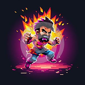 Unique and Lively Gaming Logo for Bit Brawler