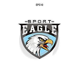 unique logo eagle head vector
